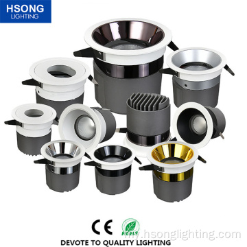 Hsong Cobercial Lighting Indoor Intlighting Aluminum Recessed Sountlight SOB အ 0 တ်အထည်စတိုးဆိုင်များအတွက်အ 0 တ်အထည်